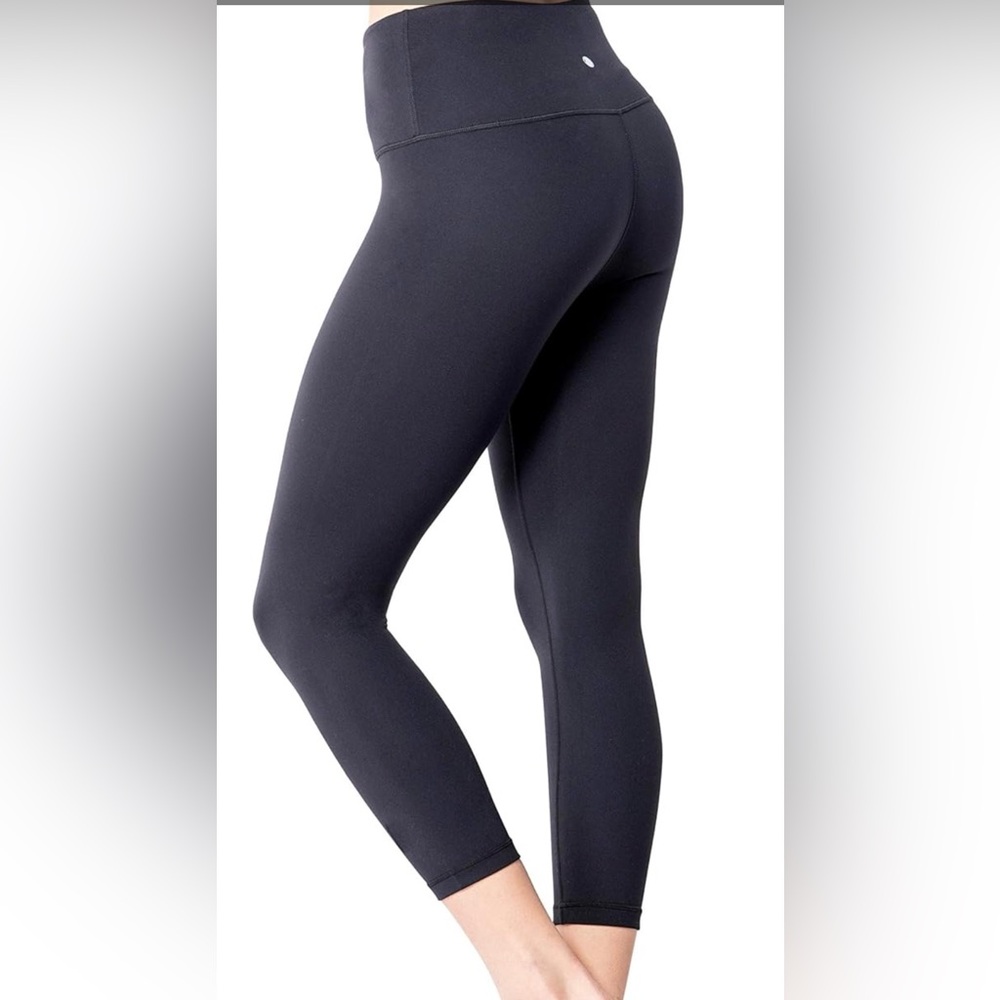 Yogalicious Lux Dark Sea Blue High-Waisted Capri Leggings Size S